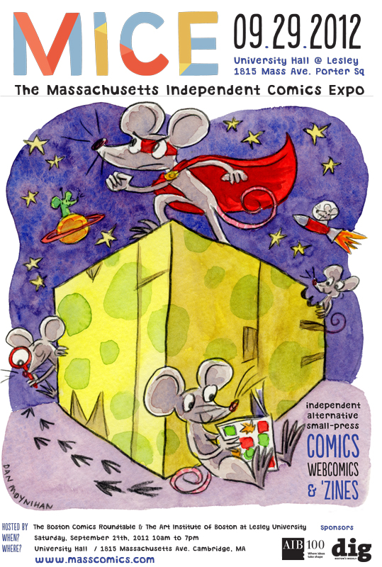 Poster for Massachusetts Independent Comics Expo 2012 - Sept. 29, 2012