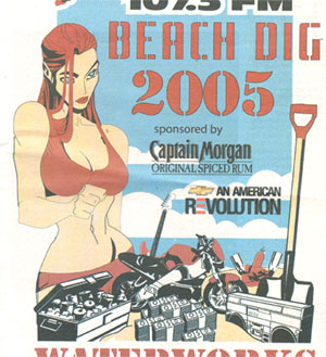 Scan of advertisement for Beach Dig 2005