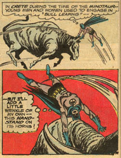 Batman does some minoan bull leaping
