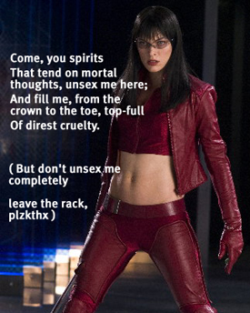 Image of Ultraviolet mashed up with Lady Macbeth monologue